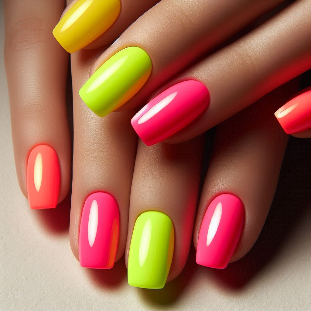 Bright Neon Nails