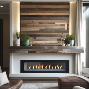 Fireplace with a Floating Mantel