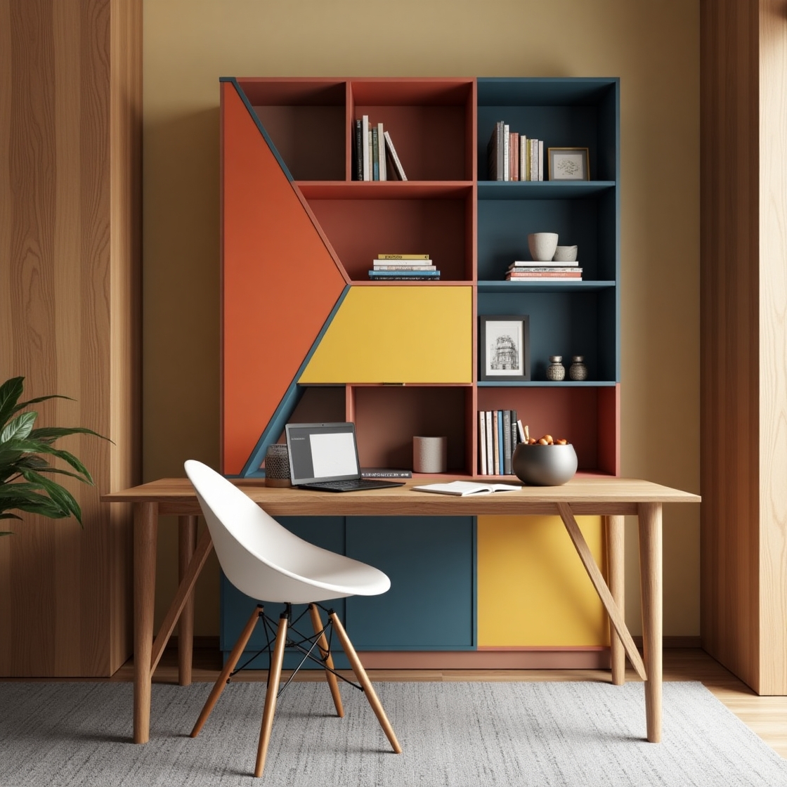 Modern Geometric Bookshelf