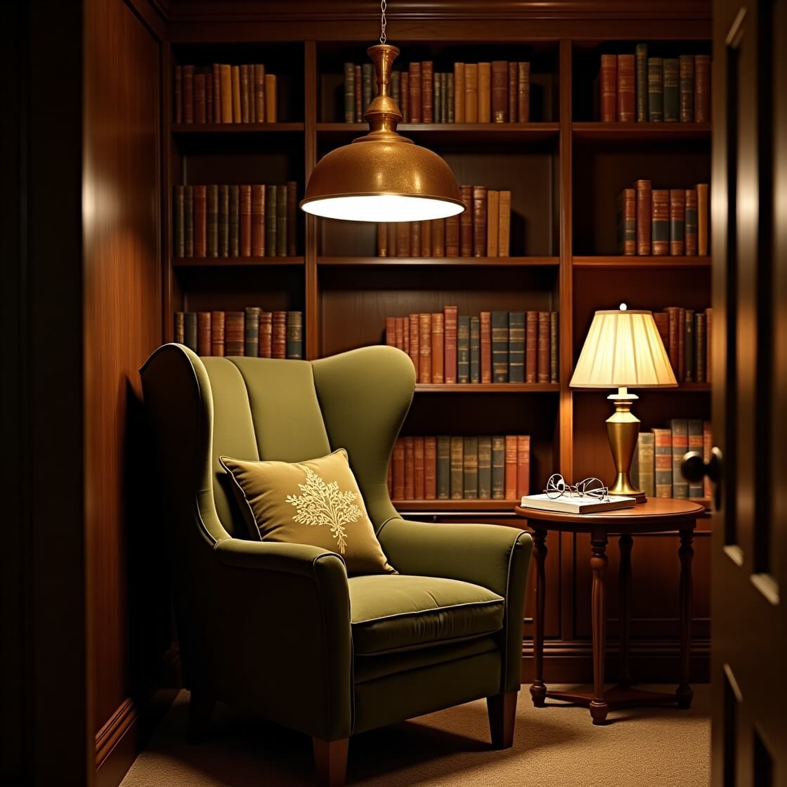 Pendant Lights Over a Reading Nook