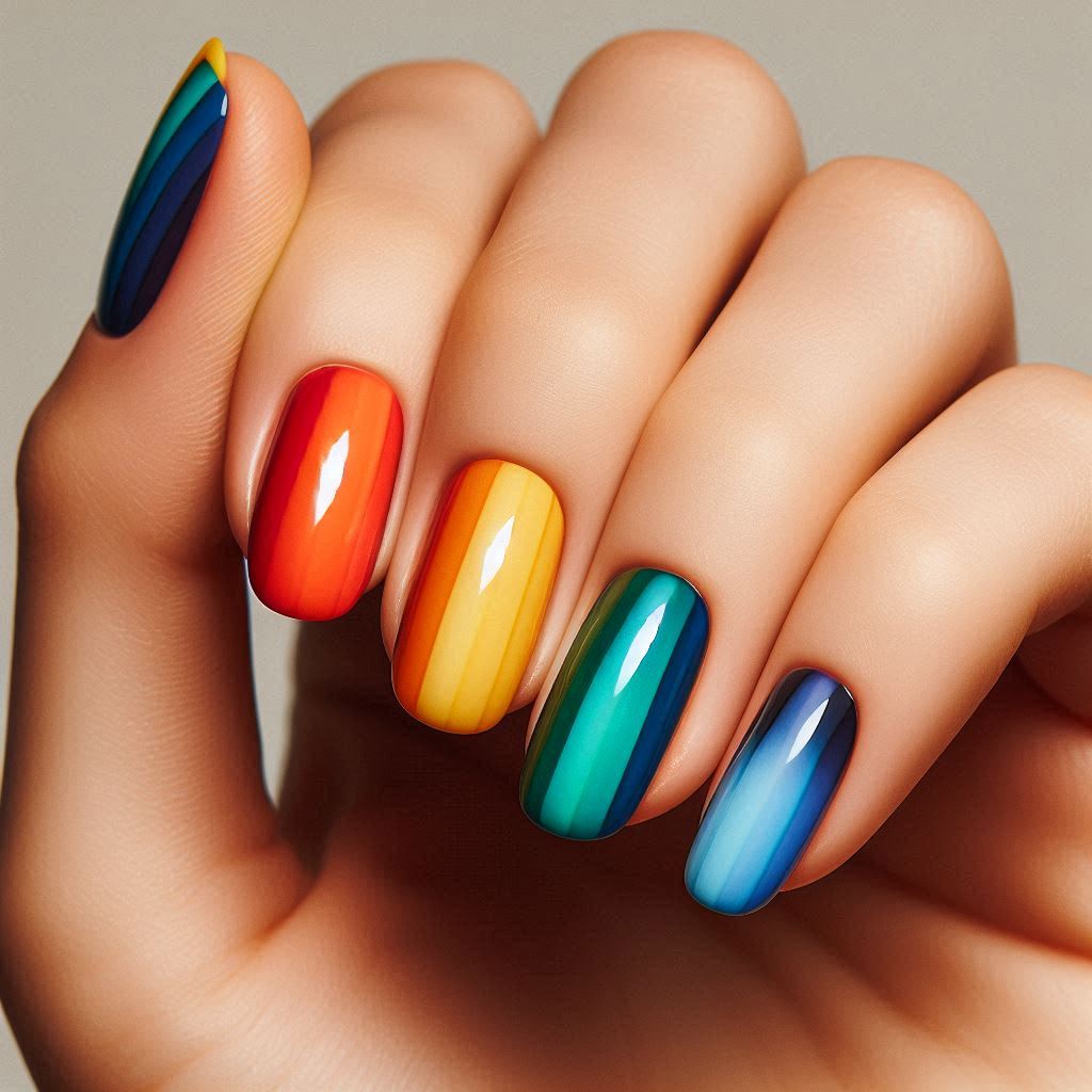 Rainbow Nails