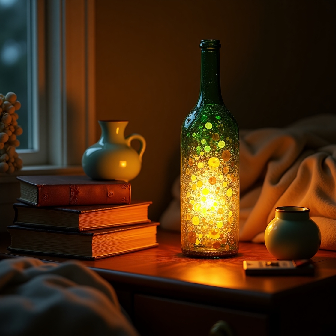 Recycled Glass Bottle Lamps