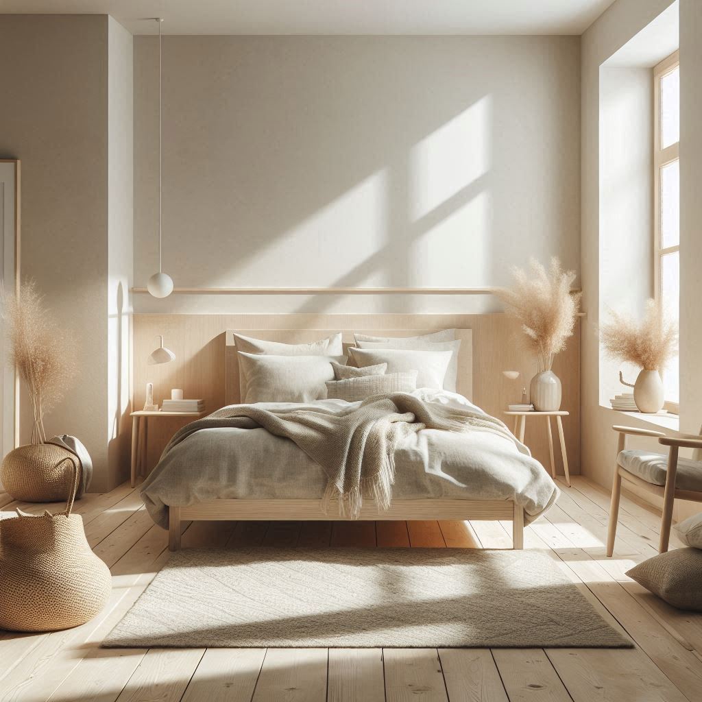 Scandinavian-inspired minimalist bedroom