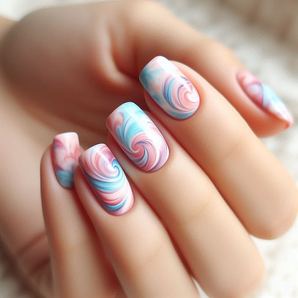 Tie-Dye Nails