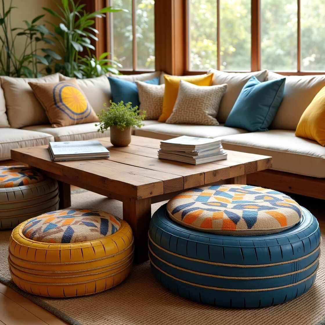 Tire Ottomans