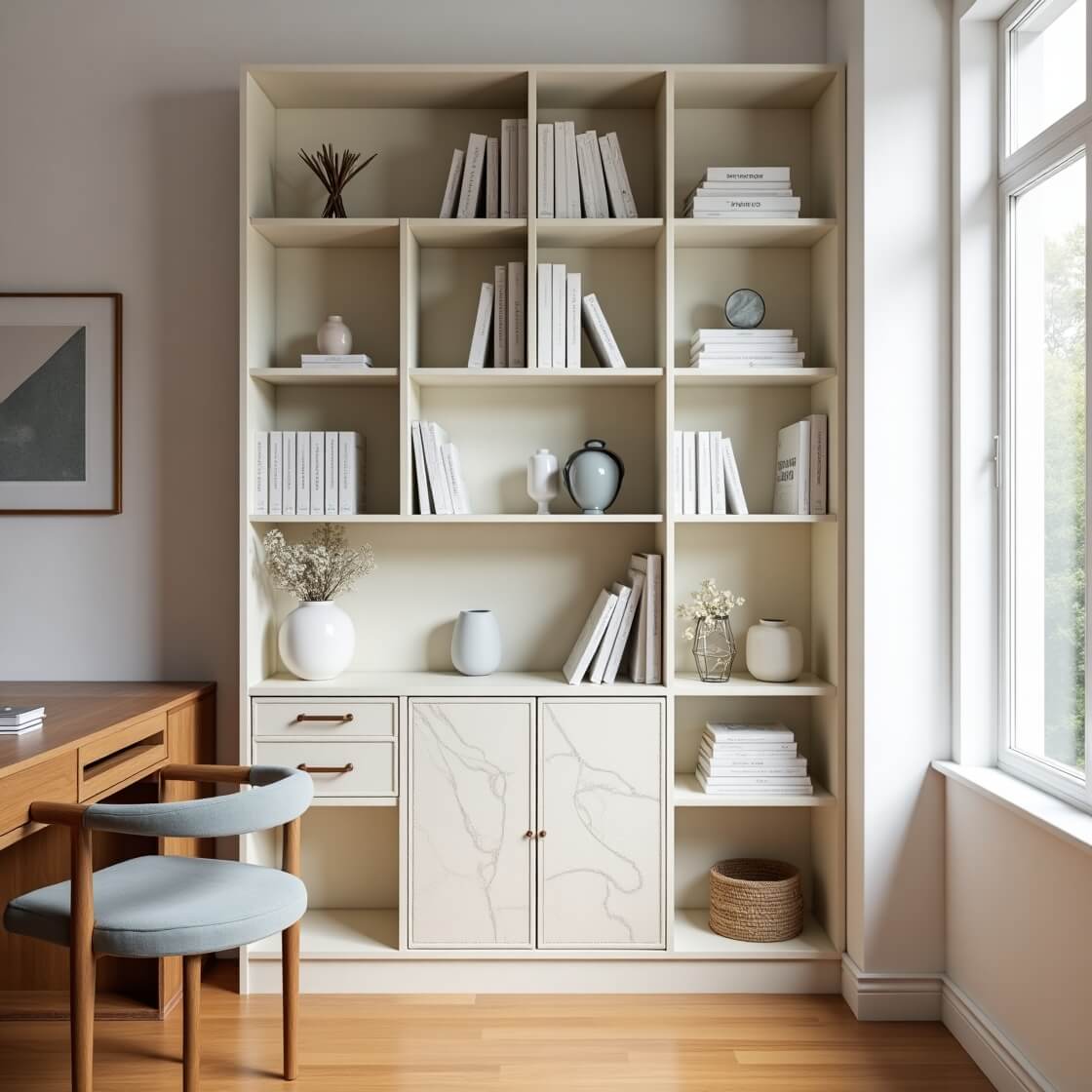 Tropical-Inspired Bookshelf