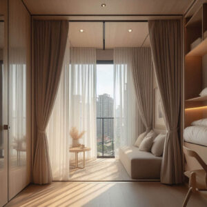 Use Sliding Doors or Curtains to Divide Space