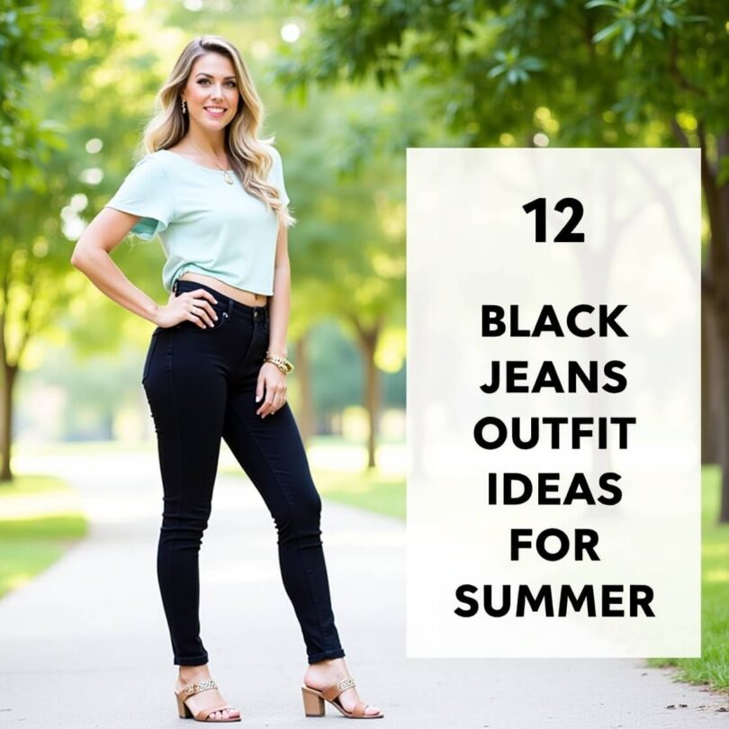 black jeans outfit ideas for summer