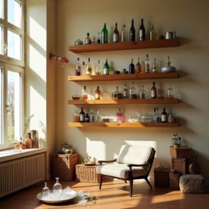 DIY and mounted open shelves