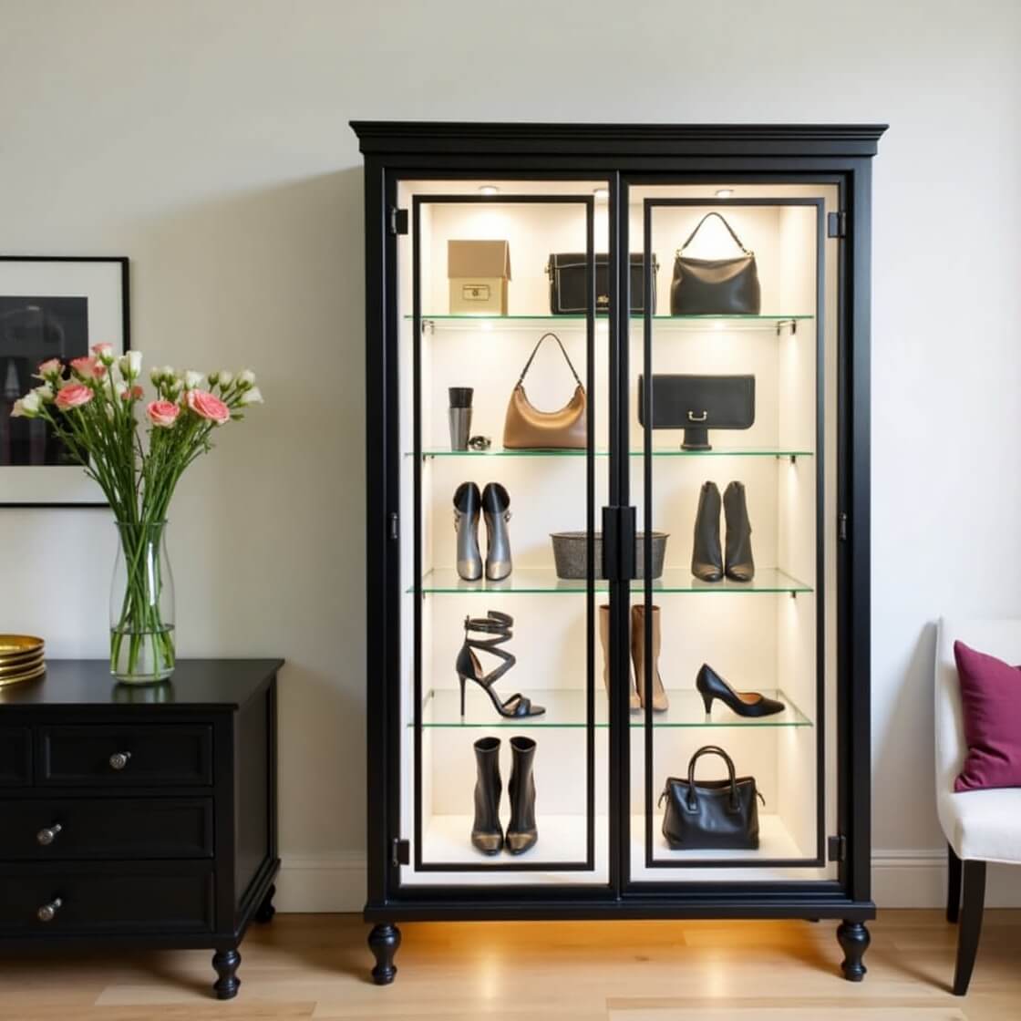 Glass and Metal Accents