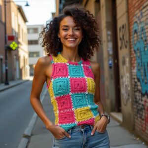 Modern Granny Square Tanks