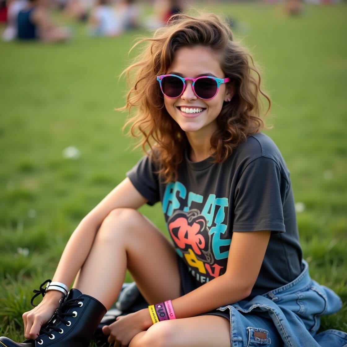 Oversized Tee as a Dress (With Boots)